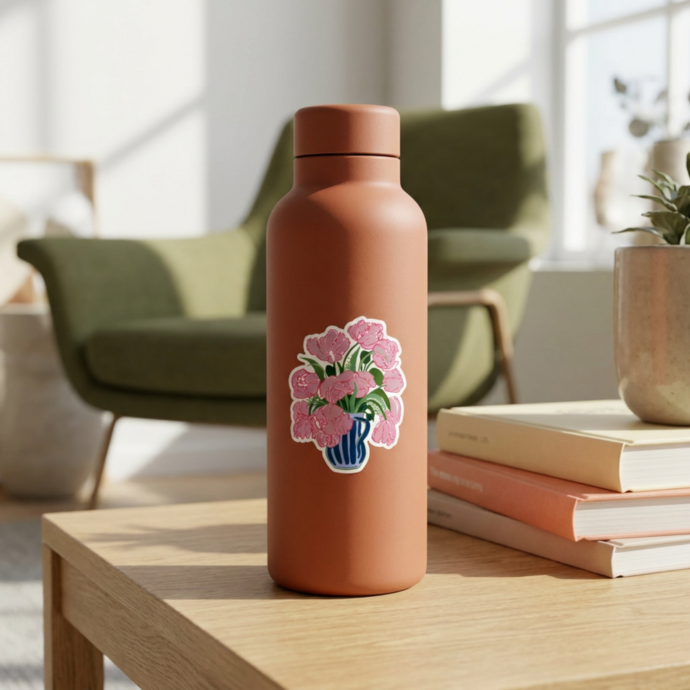 Adesivo Vaso Tulipas aplicado