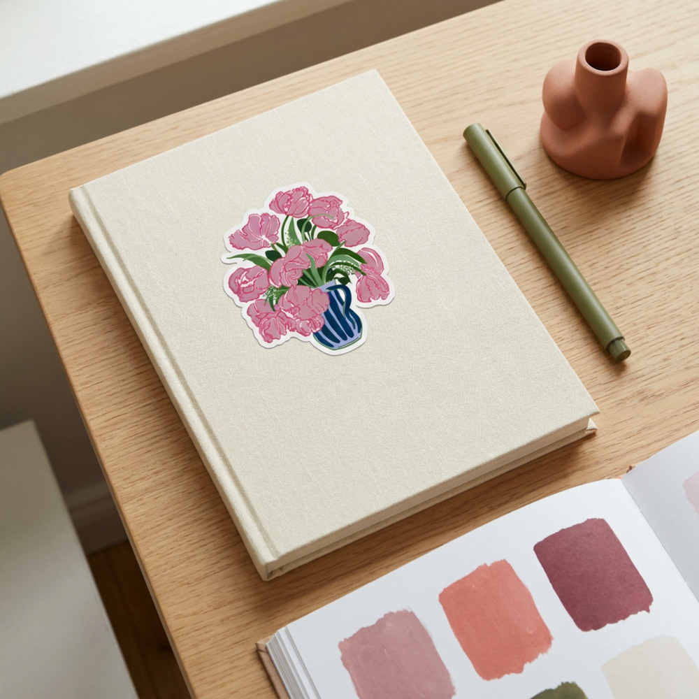 Adesivo Vaso Tulipas aplicado